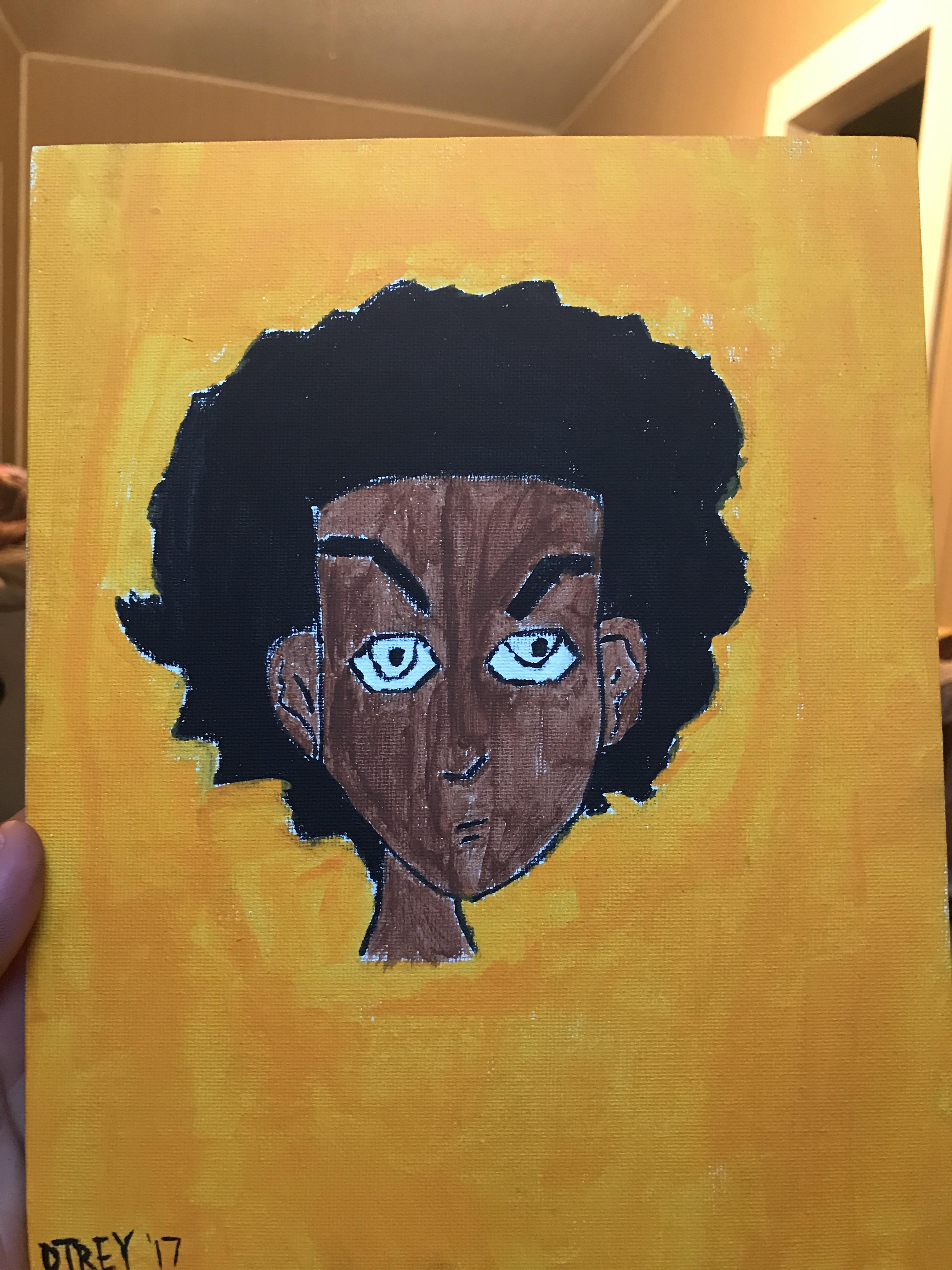 3024x4032 Just Started Painting A Few Days Ago. This Is Huey Freeman - Boondocks Painting