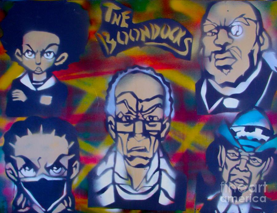 900x693 All In The Boondocks Family Painting By Tony B Conscious - Boondocks Painting