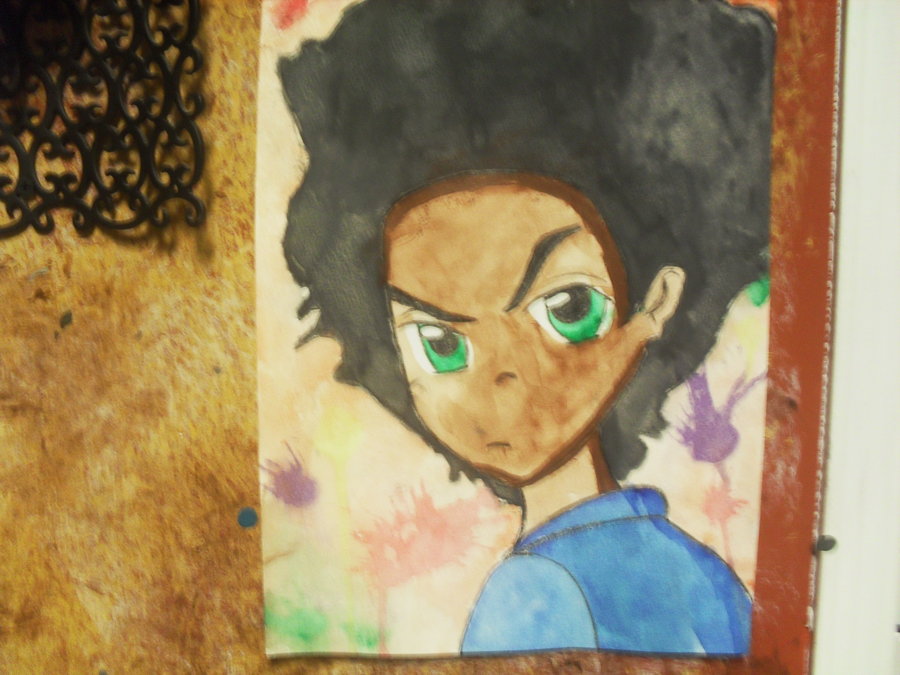 900x675 The Boondocks Huey Water Color Painting By Solidsnivy97 - Boondocks Painting