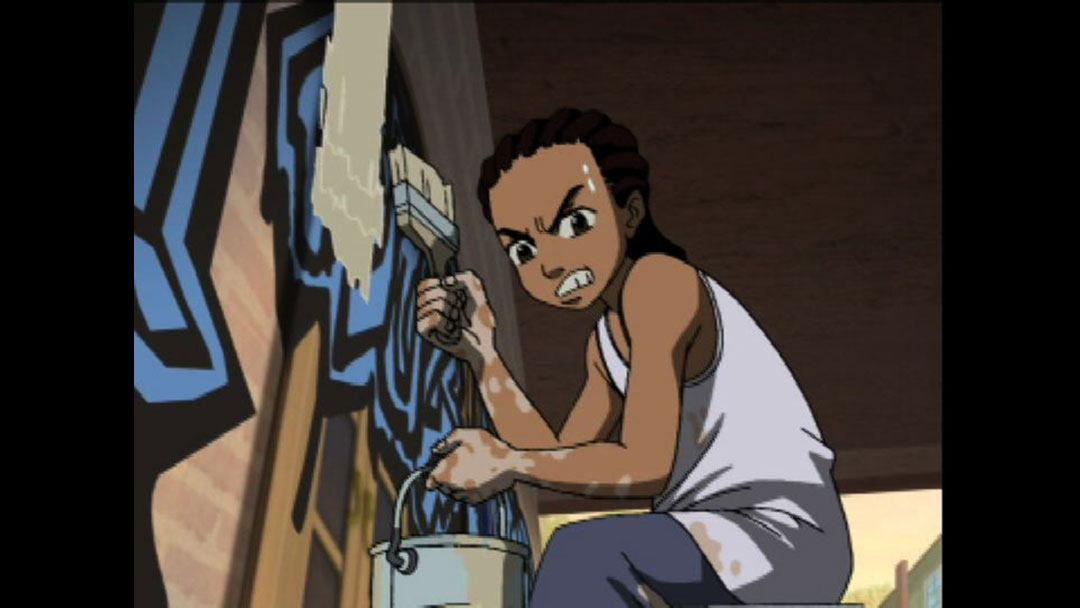 1080x608 Marigold Remembering Monuments Riley Wuz Here Season 1 Episode 12 - Boondocks Riley Painting