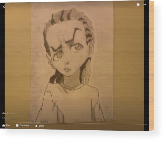 656x565 The Boondocks Riley Wood Print By Ryan Mccormick - Boondocks Riley Painting