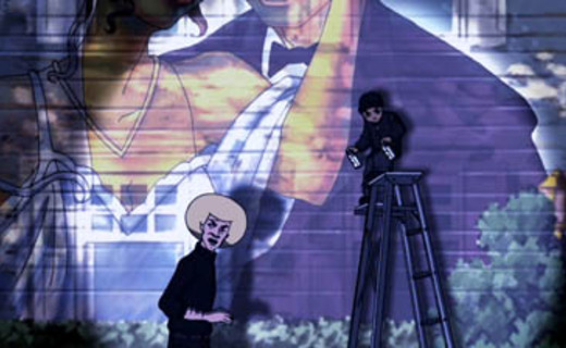 520x320 Watch The Boondocks Season 1 Episode 12 Online Sidereel - Boondocks Riley Painting