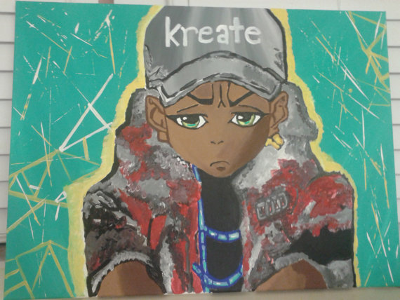 570x428 Boondocks Riley - Boondocks Riley Painting