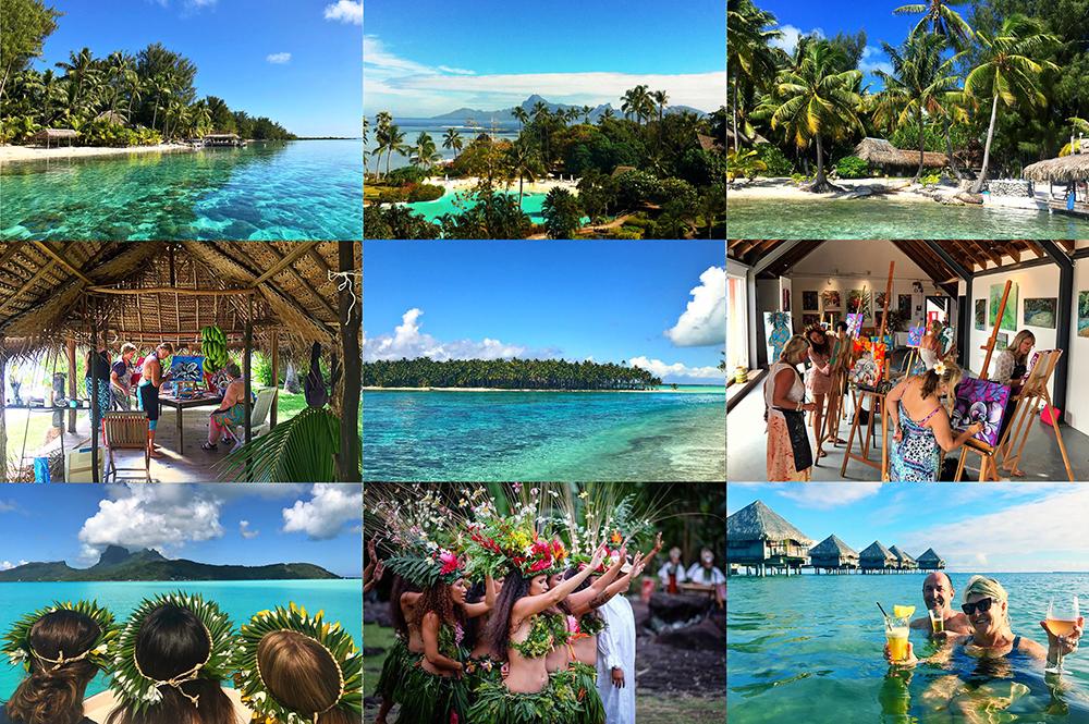 1000x665 Painting In Paradise - Bora Bora Painting