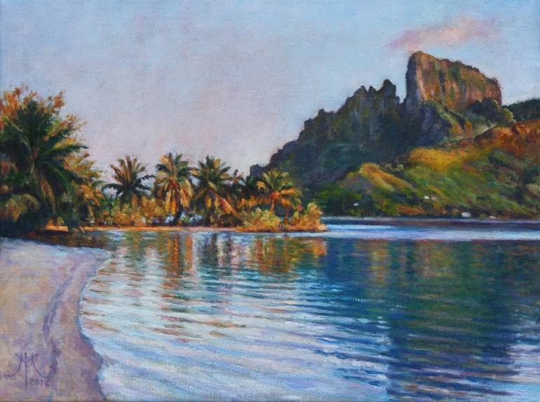 770x573 Saatchi Art Bora Bora Reflections Painting By Melanie Dupre - Bora Bora Painting