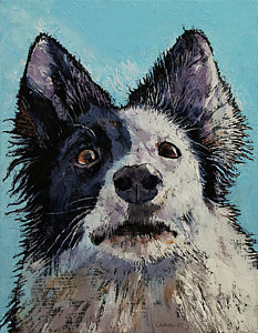 233x300 Border Collie Paintings Fine Art America - Border Collie Painting