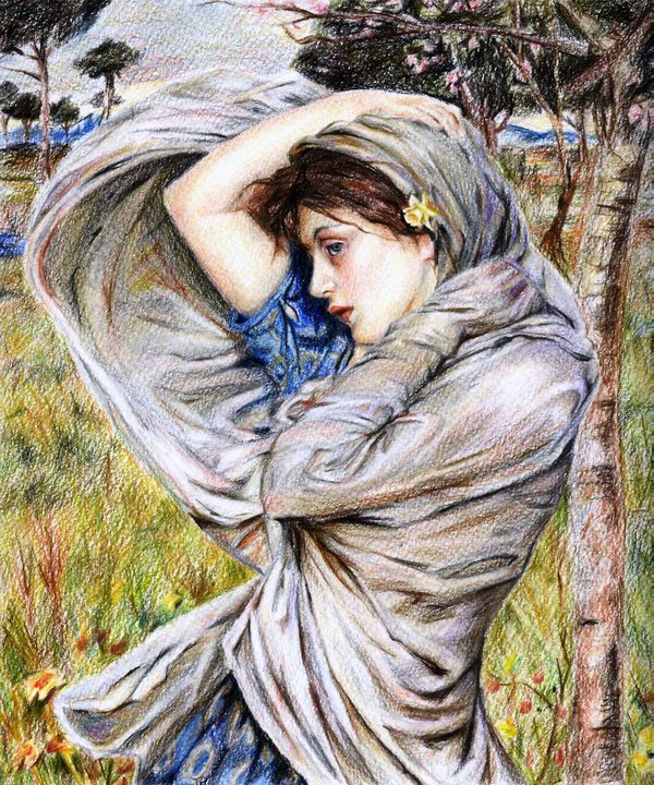 600x720 Waterhouse Boreas By Jay Sa - Boreas Painting