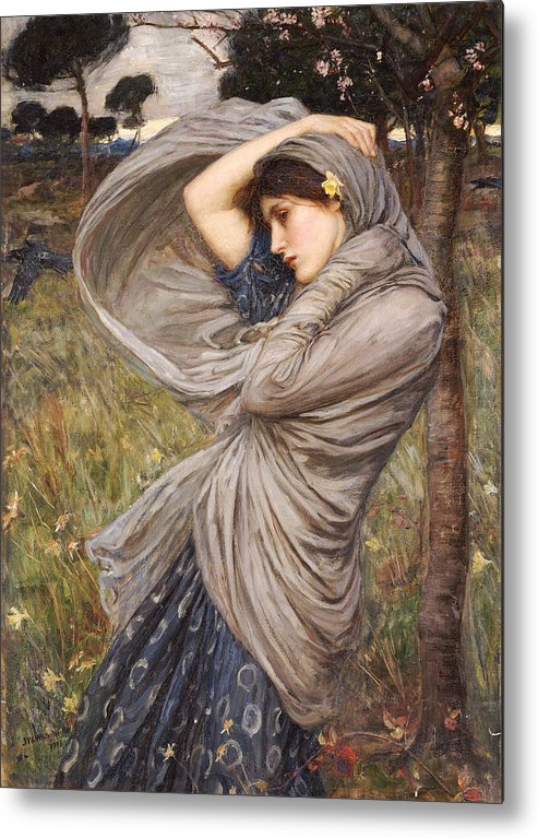 493x767 Boreas Metal Print By John William Waterhouse - Boreas Painting