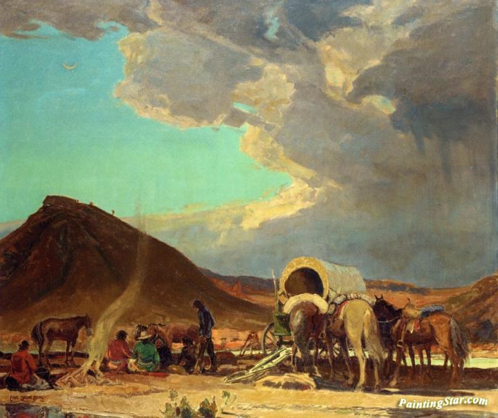 720x604 Indian Encampment Artwork By Carl Oscar Borg Oil Painting Amp Art - Borg Painting