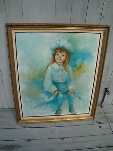225x300 Irene Borg Original Oil Painting Child 30x36 (Large) Ebay - Borg Painting
