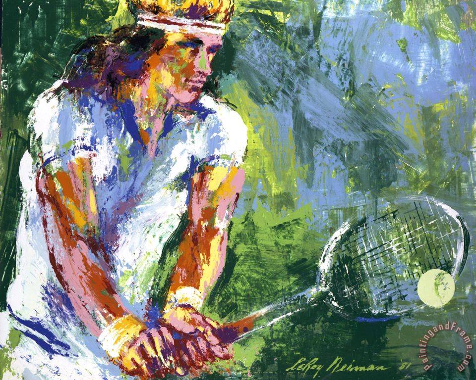 Картины современников. Лерой Нейман (Leroy Neiman). Лерой Нейман картины спорт. Бьорн Джонсон художник. Теннис в живописи.