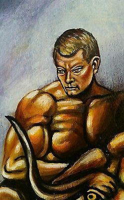 249x400 Boris Vallejo Style Painting Taurus Reproduction 24x36x0.5 Inches - Boris Vallejo Painting