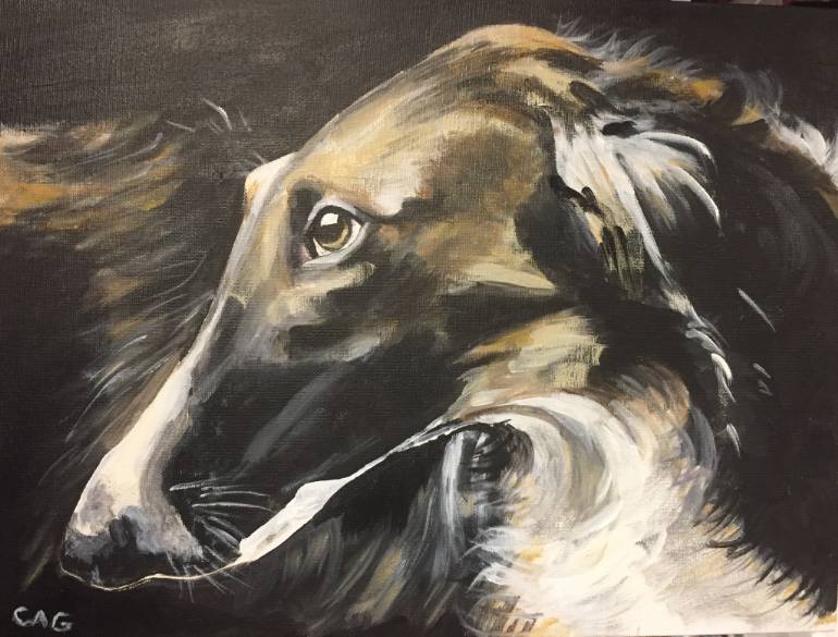 770x585 Saatchi Art Russian Borzoi Beauty Painting By Christine Gupta - Borzoi Painting
