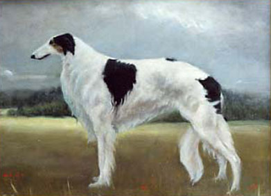 391x282 Borzoi Madeline Falk Fine Art Paintings - Borzoi Painting