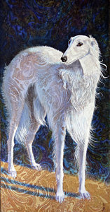 157x300 Borzoi Art Pixels - Borzoi Painting