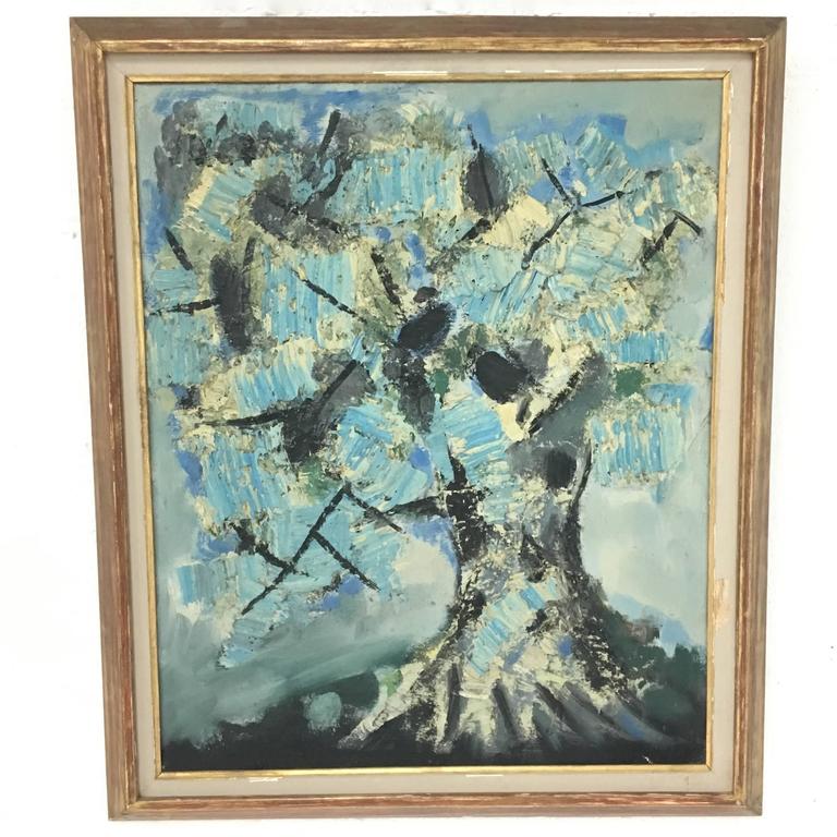 768x768 Mid Century Signed Painting By Pierre Bosco For Sale - Bosco Painting