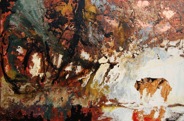 770x508 Saatchi Art Bosco Notturno Painting By Cristina Lefter - Bosco Painting