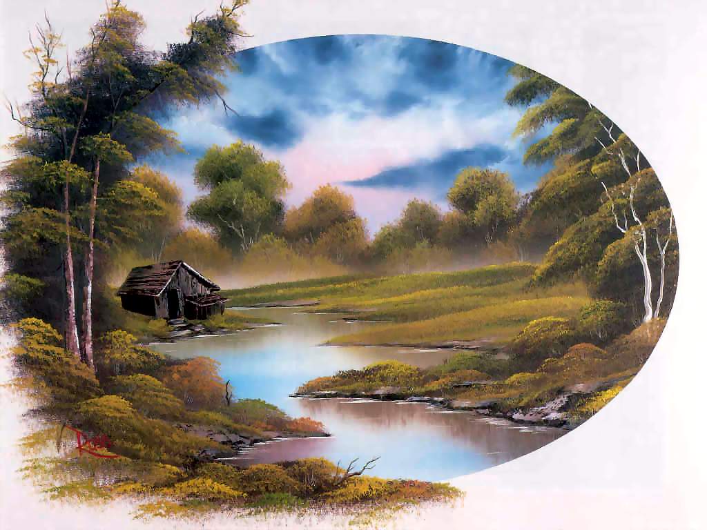 1024x768 Bob Ross Paintings - Boss Ross Painting