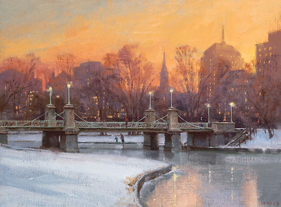 550x405 Evening Skate Wenaha Gallery - Boston Common Painting