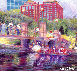 324x300 Paintings Of Boston Scenes By Lee G Smith - Boston Common Painting