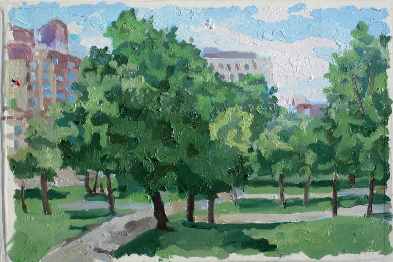 770x514 Saatchi Art Boston Common Painting By Marc Clamage - Boston Common Painting