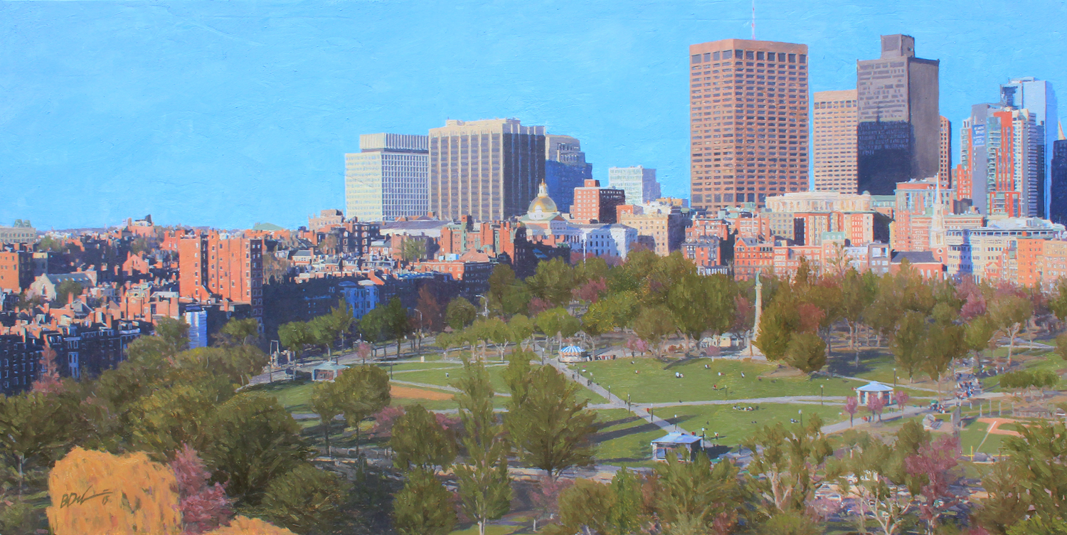 1500x752 Boston Common, Spring - Boston Common Painting