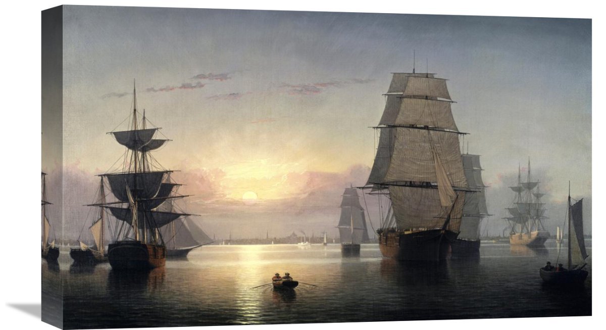 1200x653 Global Gallery - Boston Harbor Painting