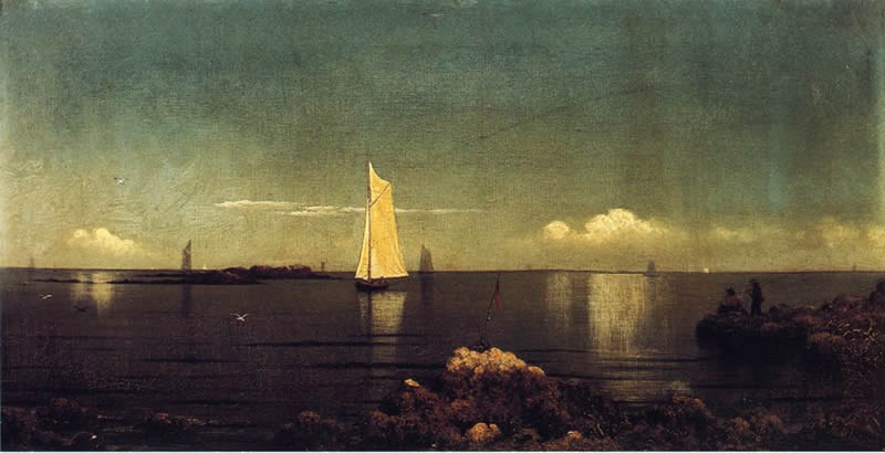 800x410 Martin Johnson Heade A Summer Afternoon Boston Harbor Painting - Boston Harbor Painting