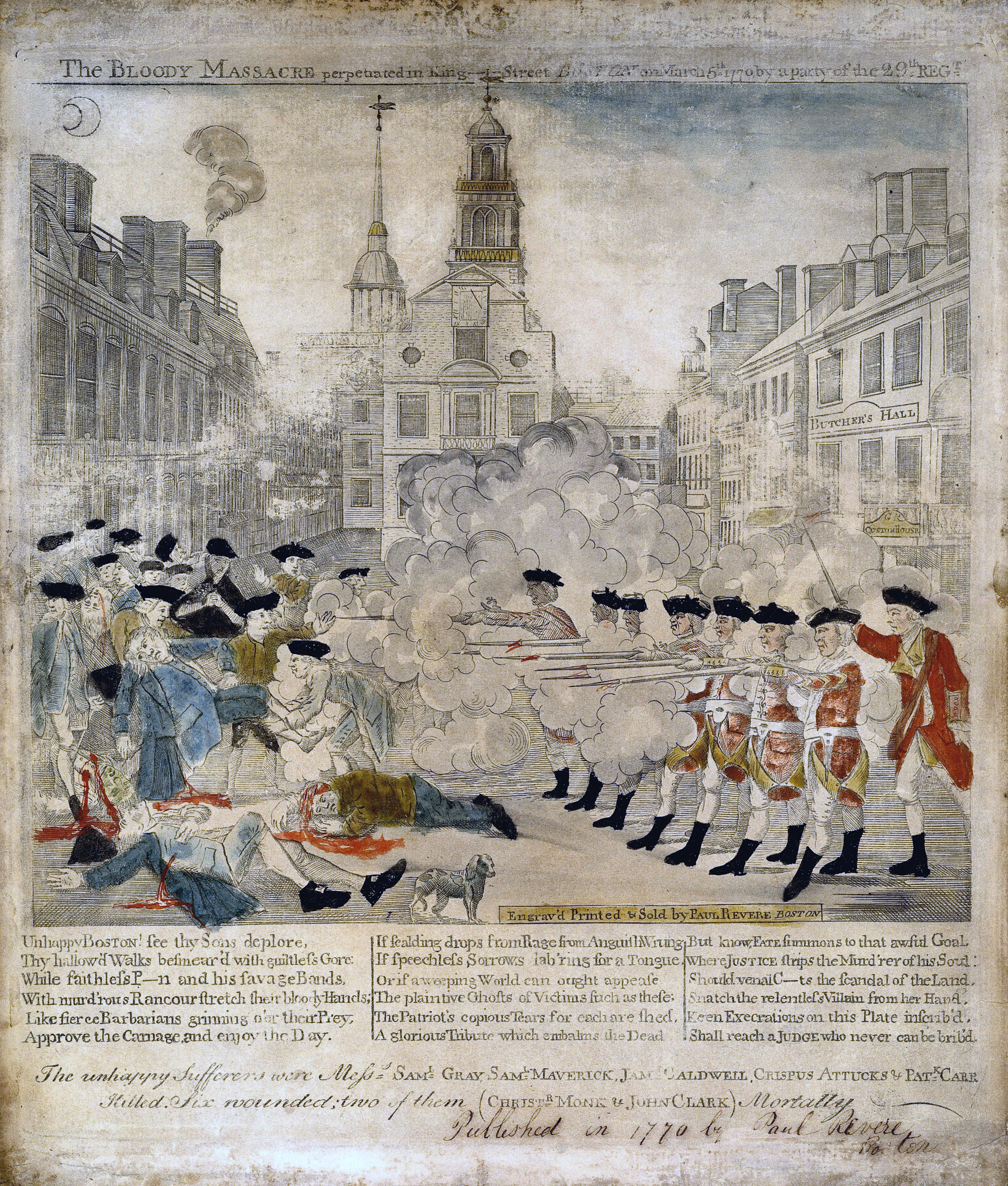 2407x2830 Boston Massacre - Boston Massacre Painting