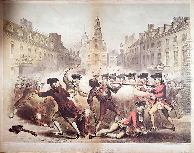 761x600 Death Of Crispus Attucks - Boston Massacre Painting