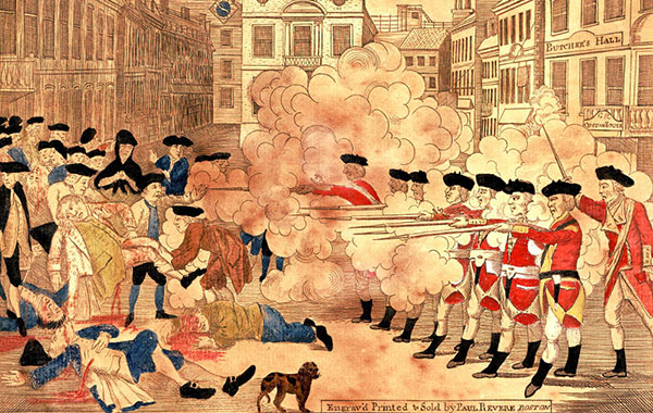 600x380 Henry Pelham, Paul Revere, And Drawing Of Boston Massacre World - Boston Massacre Painting
