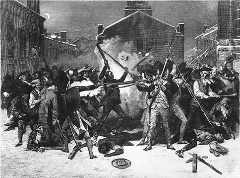 484x358 The Boston Massacre, Ca. 1868. - Boston Massacre Painting