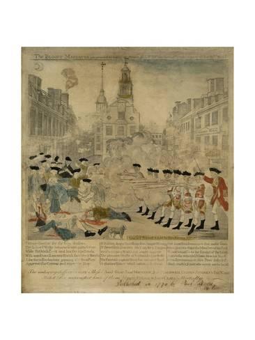 366x488 The Boston Massacre Engraving Giclee Print By Paul Revere - Boston Massacre Painting