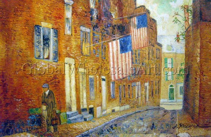 807x525 Childe Hassam - Boston Oil Painting