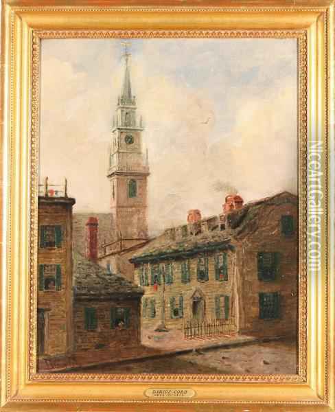 488x600 Old North Church And Paul Revere's Home, Boston Oil Painting - Boston Oil Painting
