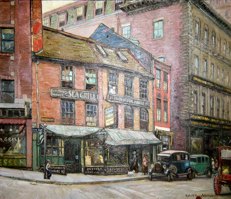 734x632 Rsw Artwork Page, In Old Boston - Boston Oil Painting