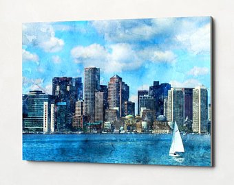 340x270 Boston Painting Etsy - Boston Painting