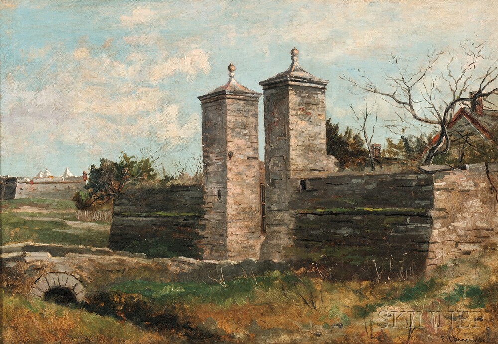 1000x692 Frank Shapleigh (American, 1842 1906) The City Gate, St. Augustine - Boston Painting St Augustine