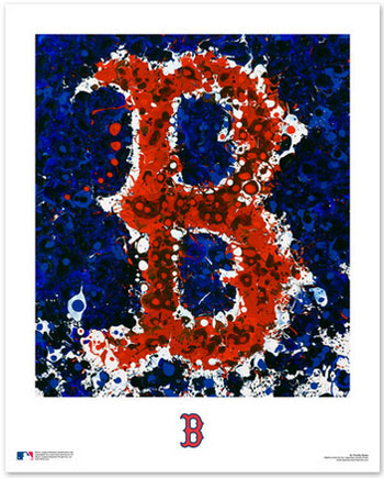 350x435 Red Sox Logo Art - Boston Red Sox Painting