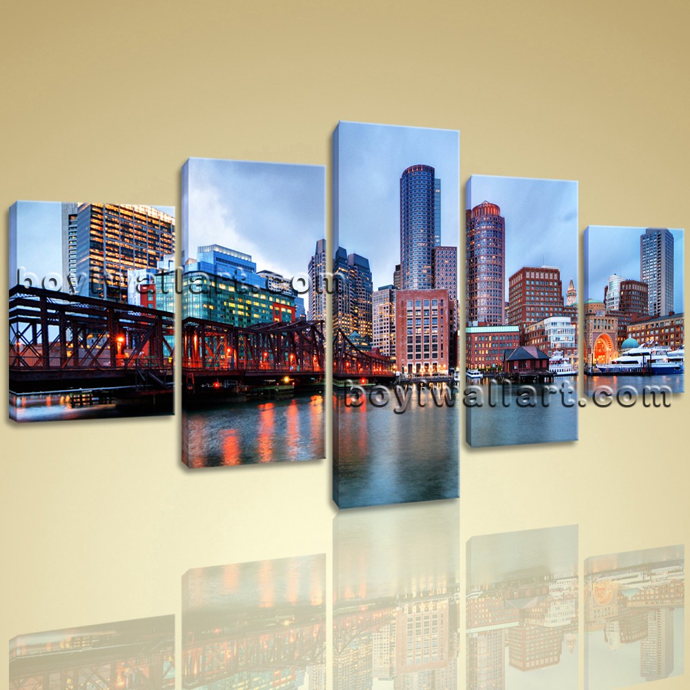 Boston Skyline Painting at PaintingValley.com | Explore collection of ...