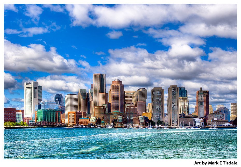 930x645 Beautiful Boston Skyline - Boston Skyline Painting