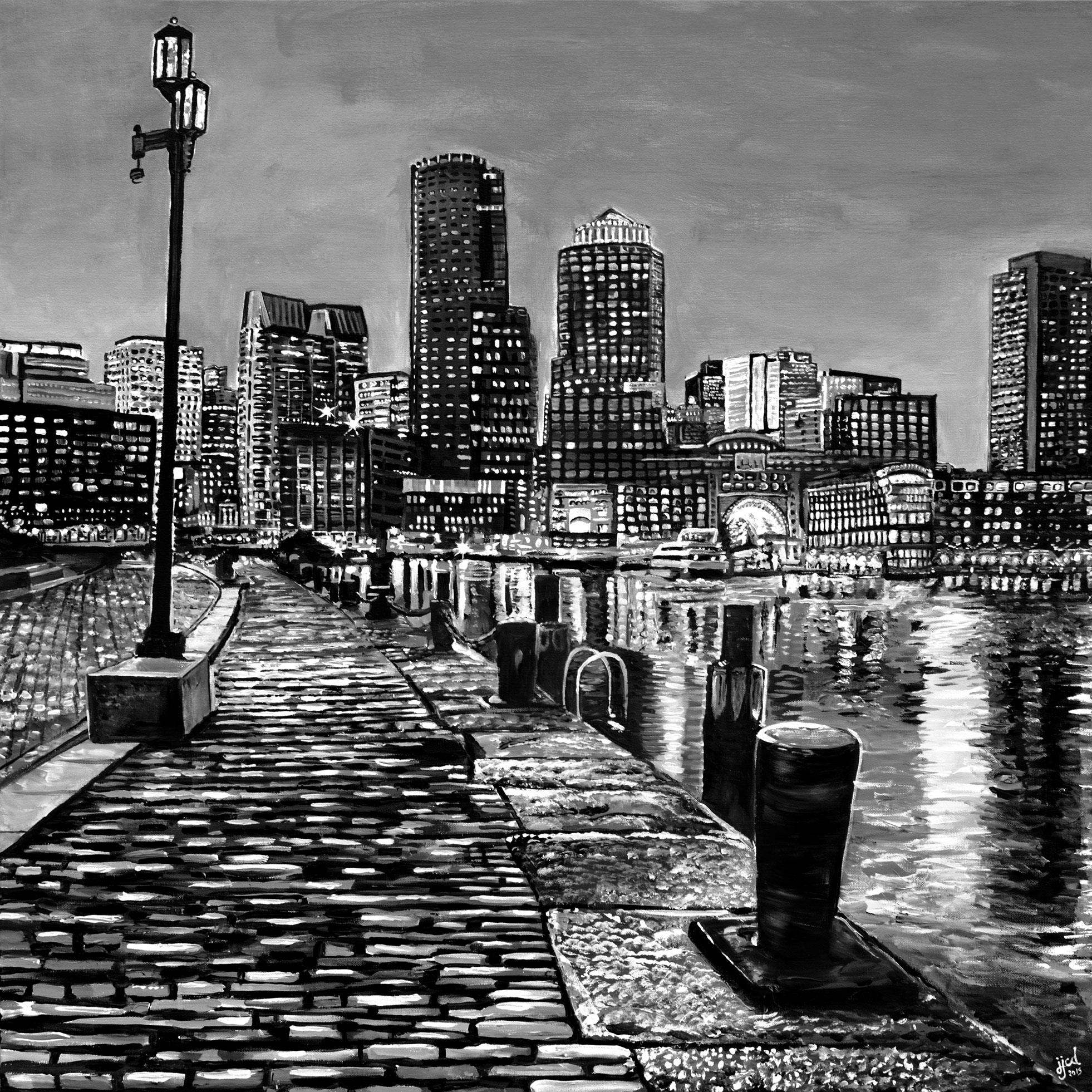 1962x1962 Boston Skyline Fine Art, Design, Photography - Boston Skyline Painting