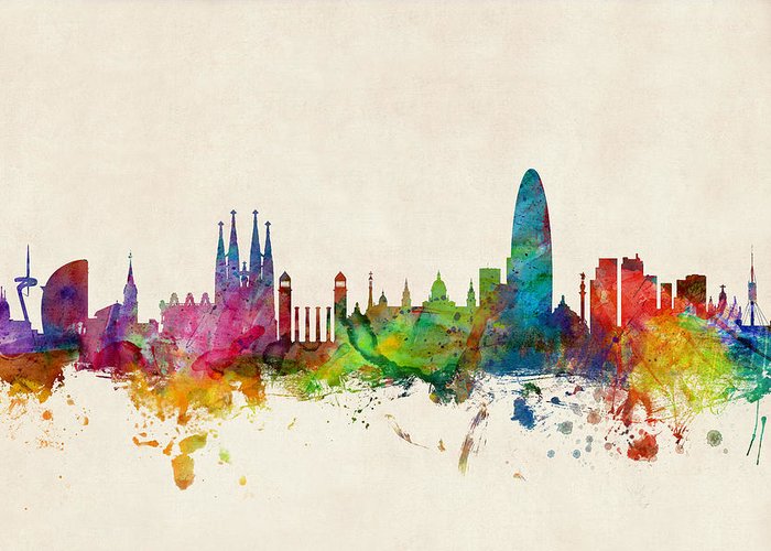 700x500 Skyline Silhouette Art Fine Art America - Boston Skyline Silhouette Painting