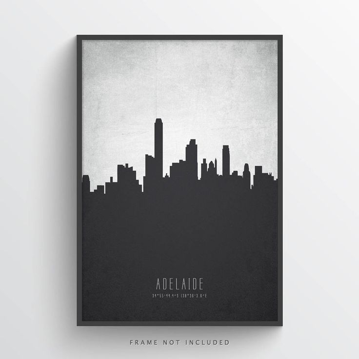 736x736 Skyline Decor - Boston Skyline Silhouette Painting
