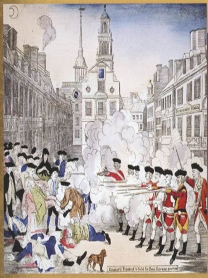 789x1051 The Boston Massacre Of 1770. Print Made By Paul Revere Showing - Boston Tea Party Famous Painting