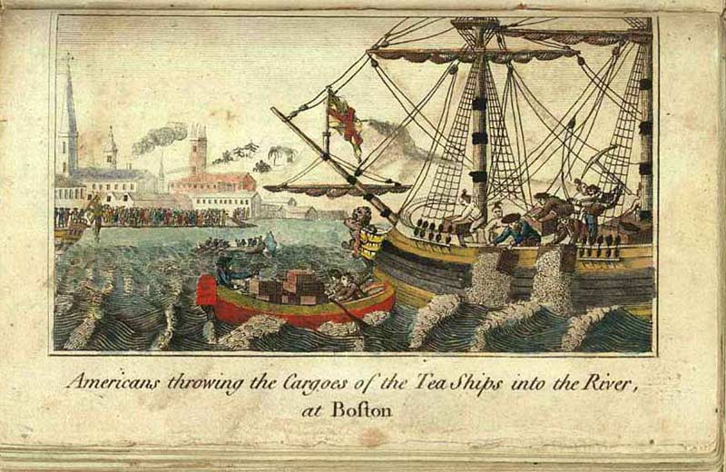 800x520 The Colonial Crisis Leading To Revolution, 1750 1775 - Boston Tea Party Famous Painting