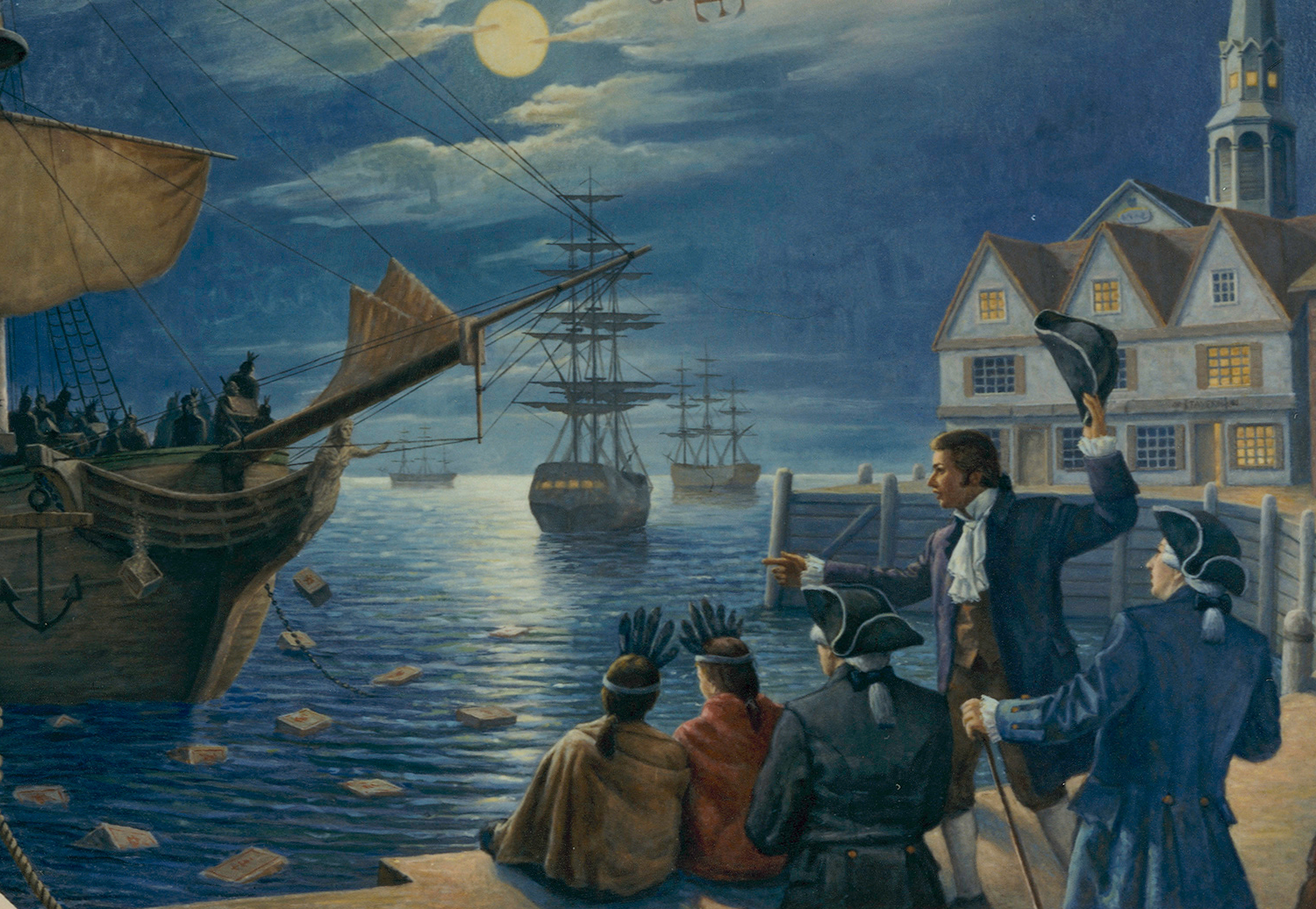 1500x1036 The History Of July 4th Celebrating Holidays - Boston Tea Party Famous Painting