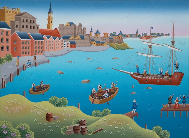 Boston Tea Party Painting at PaintingValley.com | Explore collection of ...