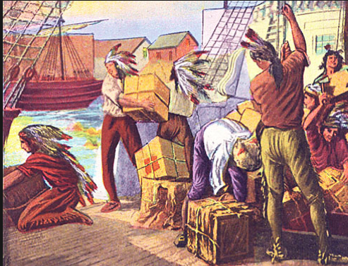 493x377 Boston Tea Party - Boston Tea Party Painting