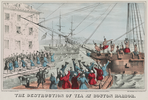 600x407 My Revolutionary Roots Amp Family Ties To The Boston Tea Party - Boston Tea Party Painting